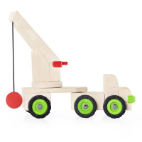 Велика машинка Guidecraft Block Science Trucks Стінобитна машина деревяна 45 см (G7533)