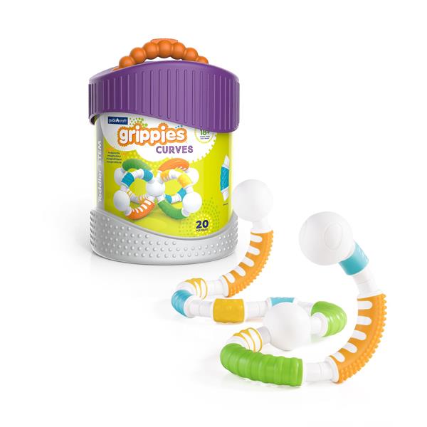 Магнітний конструктор Guidecraft Grippies Curves, 20 деталей (G8319) Магнітний конструктор Guidecraft Grippies Curves, 20 деталей (G8319)