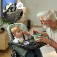 Стільчик для годування Kinderkraft Foldee пісочно-бежевий (KHFOLD00BEG000N)