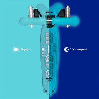 Триколісний самокат Micro Mini Deluxe Glow LED світний синій (MMD215) Триколісний самокат Micro Mini Deluxe Glow LED світний синій (MMD215)