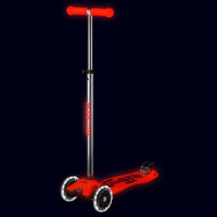 Триколісний самокат Micro Maxi Deluxe Glow LED світний червоний (MMD368) Триколісний самокат Micro Maxi Deluxe Glow LED світний червоний (MMD368)