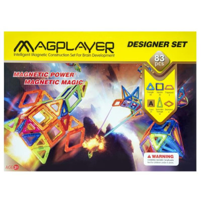 Магнітний конструктор MagPlayer 83 деталі (MPA-83)