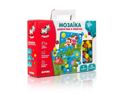 Мозаїка дерев'яна Vladi Toys Ферма (ZB2002-01)