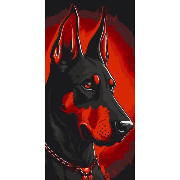 Картина за номерами ArtCraft Доберман 40х80 см (11522-AC) Картина за номерами ArtCraft Доберман 40х80 см (11522-AC)