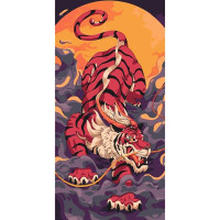 Картина за номерами ArtCraft Тигр, що підкрадається 40х80 см (11593-AC)