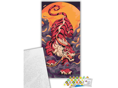 Картина за номерами ArtCraft Тигр що підкрадається 40х80 см (11593-AC)