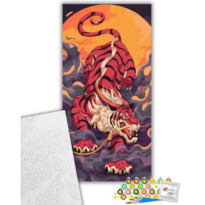 Картина за номерами ArtCraft Тигр, що підкрадається 40х80 см (11593-AC)