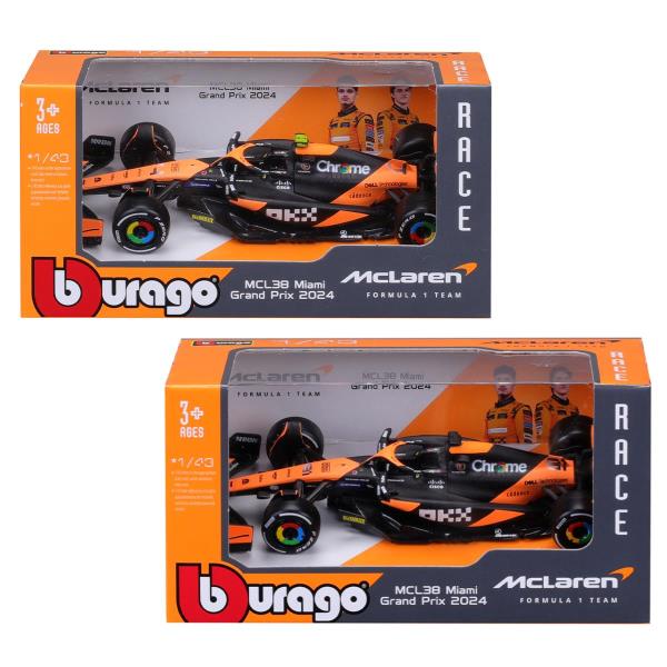 Автомодель - MCLAREN F1 MCL38 (2024) (1:43) (18-38214) Автомодель - MCLAREN F1 MCL38 (2024) (1:43) (18-38214)