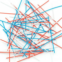 Набір стрижнів для 3D-ручки 3Doodler Start - МІКС (75 шт: червоний, білий, синій)