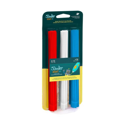 Набір стрижнів для 3D-ручки 3Doodler Start - МІКС (75 шт: червоний, білий, синій) Набір стрижнів для 3D-ручки 3Doodler Start - МІКС (75 шт: червоний, білий, синій)