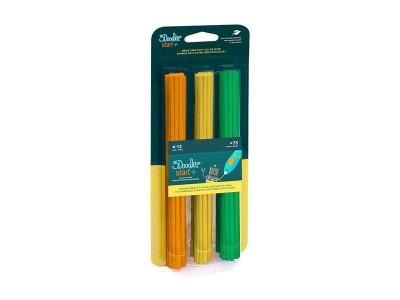 Набір стрижнів для 3D-ручки 3Doodler Start Мікс 75 шт. оранжевий, жовтий, зелений (3DS-ECO-MIX2-75)