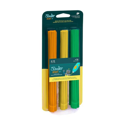 Набір стрижнів для 3D-ручки 3Doodler Start Мікс 75 шт. оранжевий, жовтий, зелений (3DS-ECO-MIX2-75)