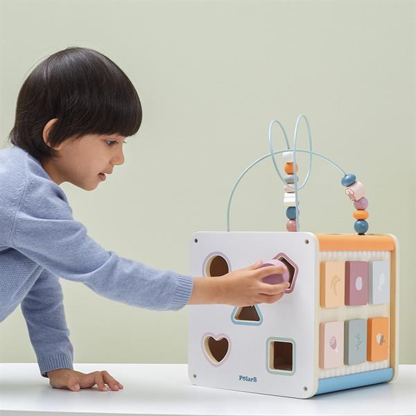 Бізікуб дерев'яний PolarB 8 в 1 (44098) Бізікуб дерев'яний PolarB 8 в 1 (44098)