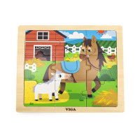 Деревяний пазл Viga Toys Коники 9 ел. (44624)