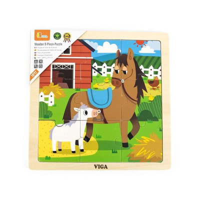Деревяний пазл Viga Toys Коники 9 ел. (44624)