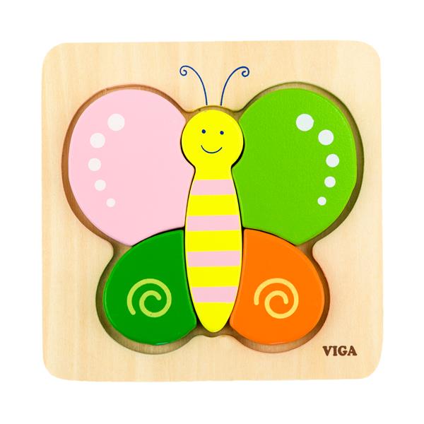 Дерев'яний мініпазл Viga Toys Метелик (50170) Дерев'яний мініпазл Viga Toys Метелик (50170)
