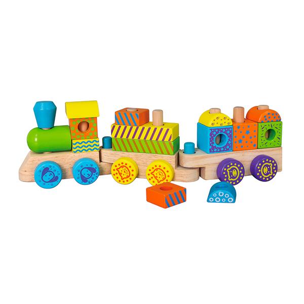 Дерев'яний поїзд Viga Toys Кубики (50572) Дерев'яний поїзд Viga Toys Кубики (50572)