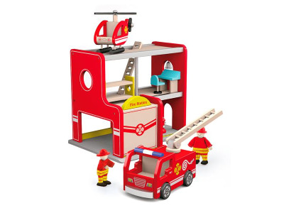 Дерев'яний ігровий набір Viga Toys Пожежна станція (50828) Дерев'яний ігровий набір Viga Toys Пожежна станція (50828)