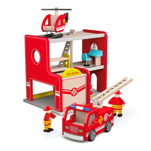 Дерев'яний ігровий набір Viga Toys Пожежна станція (50828) Дерев'яний ігровий набір Viga Toys Пожежна станція (50828)