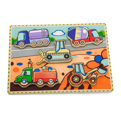 Деревяна рамка-вкладиш Viga Toys Спецмашини (56439)