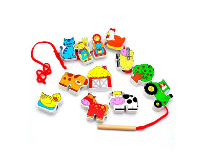 Дерев'яна шнурівка Viga Toys Ферма (59548) Дерев'яна шнурівка Viga Toys Ферма (59548)