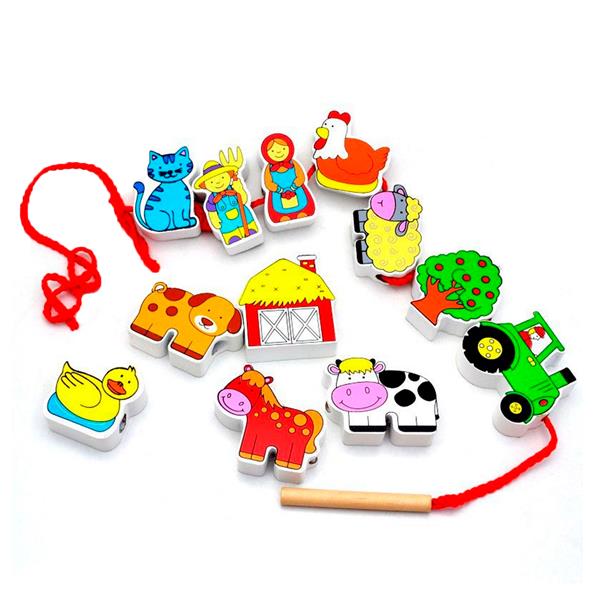 Дерев'яна шнурівка Viga Toys Ферма (59548N) Дерев'яна шнурівка Viga Toys Ферма (59548N)