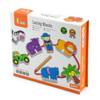 Деревяна шнурівка Viga Toys Зоопарк (59549)