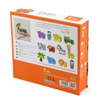 Деревяна шнурівка Viga Toys Зоопарк (59549)