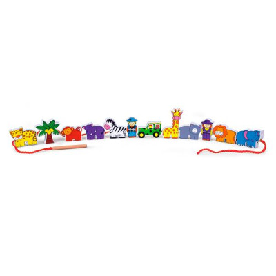 Деревяна шнурівка Viga Toys Зоопарк (59549)