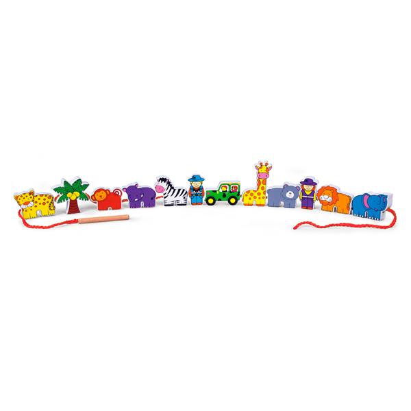 Деревяна шнурівка Viga Toys Зоопарк (59549)