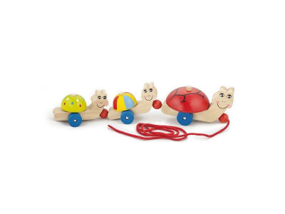 Дерев'яна каталка Viga Toys Черепашки (59949)