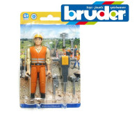 Фігурка Bruder Будівельник 11 см з аксесуарами (60020) Фігурка Bruder Будівельник 11 см з аксесуарами (60020)