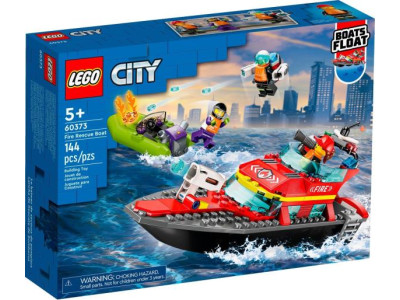 Конструктор LEGO City Човен пожежної бригади 144 деталі (60373)