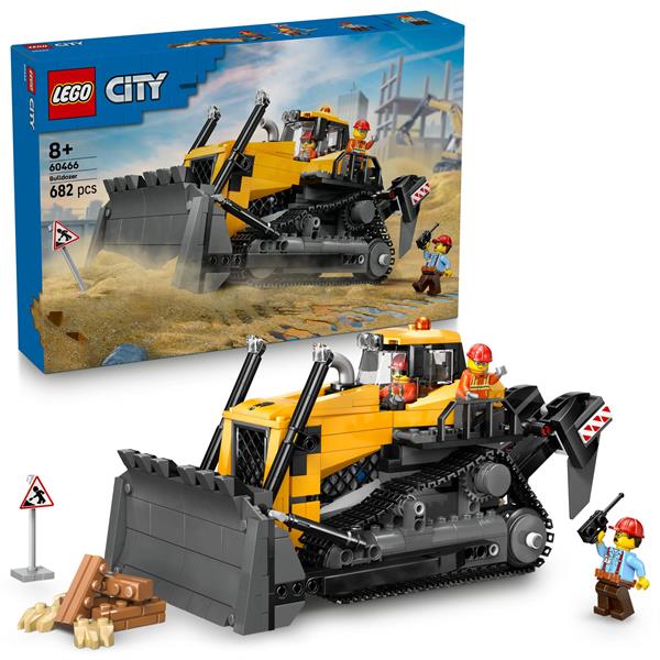Конструктор LEGO City Жовтий бульдозер 682 деталі (60466)Конструктор LEGO City Центральний залізничний вокзал 752 деталі (60469)