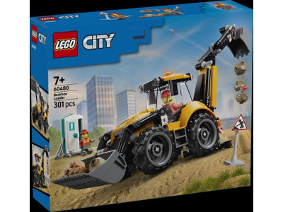 Конструктор LEGO® City Жовтий екскаватор-навантажувач - Будівельна іграшка, 301 деталей (60480)