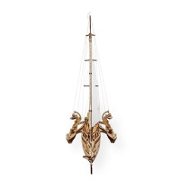 Дерев'яний механічний 3D конструктор Ugears Тримаран Меріхобус (70059)