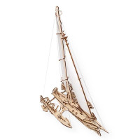 Дерев'яний механічний 3D конструктор Ugears Тримаран Меріхобус (70059)