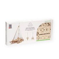 Дерев'яний механічний 3D конструктор Ugears Тримаран Меріхобус (70059)