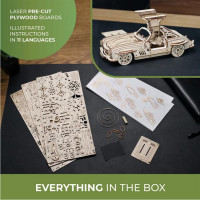 Дерев'яний механічний 3D конструктор Ugears Крилате спорткупе (70205)Дерев'яний механічний 3D конструктор Ugears Пілотований марсохід (70206)