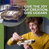 Дерев'яний механічний 3D конструктор Ugears Крилате спорткупе (70205)Дерев'яний механічний 3D конструктор Ugears Пілотований марсохід (70206)