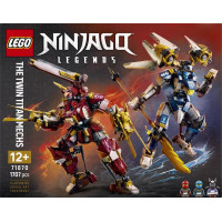 Конструктор LEGO® NINJAGO® Близнюки роботи-Титани Фігурки, 1707 деталей (71870)Конструктор LEGO® NINJAGO® Битва біля черепа Дракона з мечем, 1016 детлей (71871)