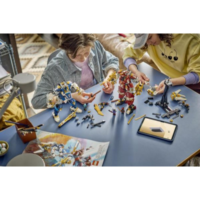 Конструктор LEGO® NINJAGO® Близнюки роботи-Титани Фігурки, 1707 деталей (71870)Конструктор LEGO® NINJAGO® Битва біля черепа Дракона з мечем, 1016 детлей (71871)
