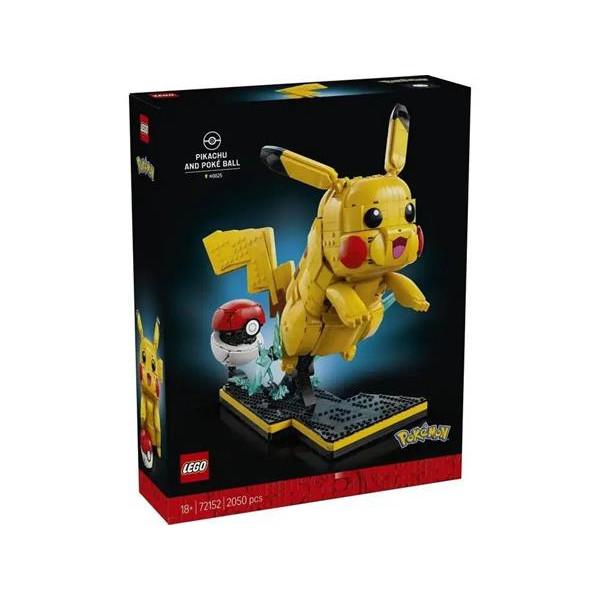 Конструктор LEGO® Pokemon™ Пікачу й покебол, 2050 деталей (72152)