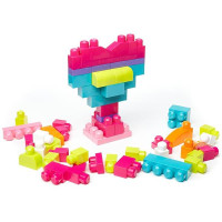 Конструктор Mega Bloks First Builders рожевий у мішку 60 деталей (DCH54)