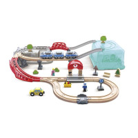 Іграшкова залізниця Hape у контейнері Місто 48 ел. (E3771)