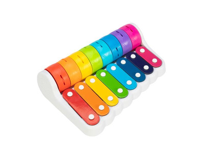 Дитячий ксилофон Fat Brain Toys Rock N' Roller Piano з дзвіночками (F281ML) Дитячий ксилофон Fat Brain Toys Rock N' Roller Piano з дзвіночками (F281ML)