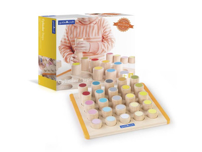 Дерев'яний сортер Guidecraft Manipulatives Кольорові циліндри (G6734)