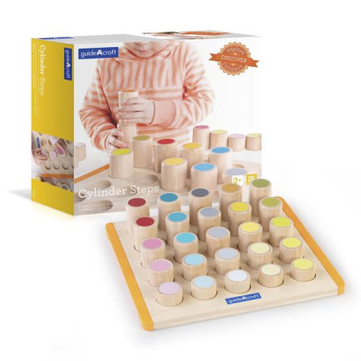Дерев'яний сортер Guidecraft Manipulatives Кольорові циліндри (G6734) Дерев'яний сортер Guidecraft Manipulatives Кольорові циліндри (G6734)