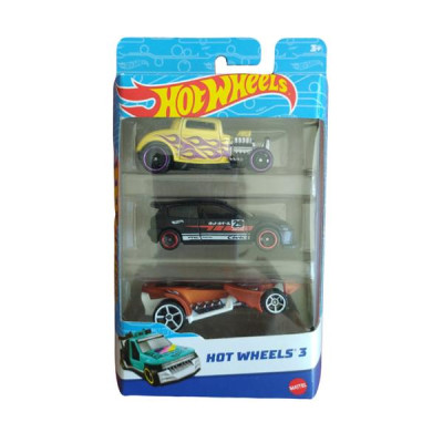 Набір машинок Hot Wheels 3 шт. 1:64 жовтий, чорний, помаранчевий (K5904-18)