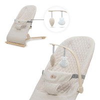 Шезлонг-гойдалка Kinderkraft Mimi Beige Wood (KBMIMI00WOD0000)